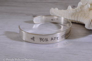 F---K CANCER bracelet - You are stronger than you know - Purple Pelican Designs