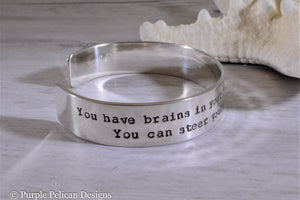 Dr. Seuss graduation quote bracelet - You have brains in your head... - Purple Pelican Designs